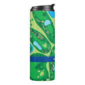 Personaliseer Woman Golfer Thermal Tumbler Thermosbeker (Gedraaid links)