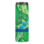 Personaliseer Woman Golfer Thermal Tumbler Thermosbeker (Achterkant)