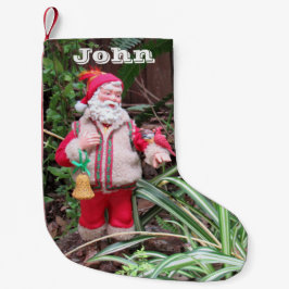 Personaliseer Woodland Santa kerststaart Stocking Kleine Kerstsok