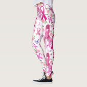 Personaliseer woorden Naam Roze Lint Borstkanker Leggings (Links)