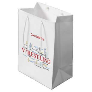 Personaliseer, Worstelend Bus dank u in Woorden Medium Cadeauzakje