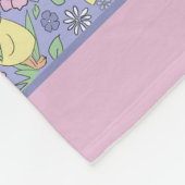 Personaliseer Yellow Duckling Wildflowers Schattig Fleece Deken (Hoek)