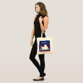 Personaliseer Yoga Cat Canvas tas (Voorkant (model))