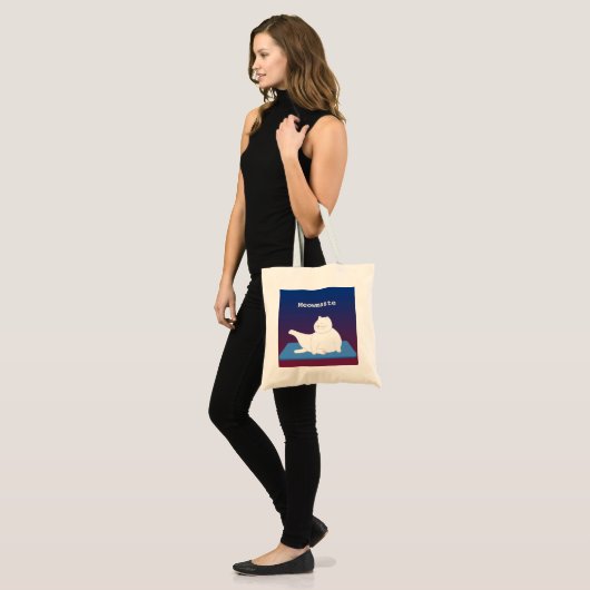 Personaliseer Yoga Cat Canvas tas (Voorkant (model))