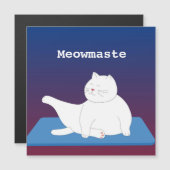 Personaliseer Yoga Cat Magnetische Kaart (Voorkant / Achterkant)