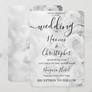 Personaliseer: Z&W Oude Bloemen Huwelijk Kaart