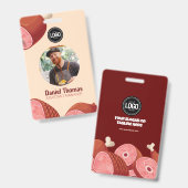 Personaliseer Zakelijk | Slagerswinkel Badge (Voor- en achterkant)