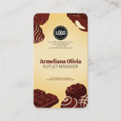 Personaliseer zakelijke Logo | Chocolate Company Visitekaartje (Voorkant)
