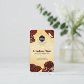 Personaliseer zakelijke Logo | Chocolate Company Visitekaartje (Staand voorkant)