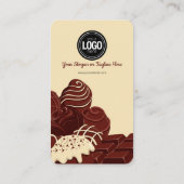 Personaliseer zakelijke Logo | Chocolate Company Visitekaartje (Achterkant)