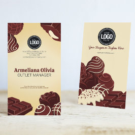 Personaliseer zakelijke Logo | Chocolate Company Visitekaartje