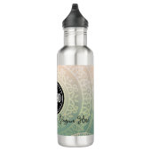 Personaliseer zakelijke Logo | Elegant Green Yoga Waterfles (Rechts)