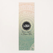Personaliseer zakelijke Logo | Elegant Green Yoga Yogamat (Voorkant)