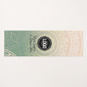 Personaliseer zakelijke Logo | Elegant Green Yoga Yogamat (Voorkant (horizontaal))