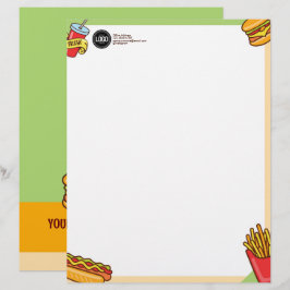 Personaliseer zakelijke Logo | Hamburger Hotdog-th Briefhoofd