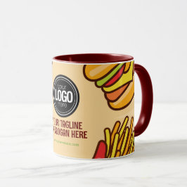 Personaliseer zakelijke Logo | Hamburger Hotdog-th Mok