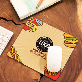 Personaliseer zakelijke Logo | Hamburger Hotdog-th Muismat