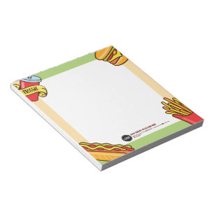 Personaliseer zakelijke Logo Hamburger Hotdog-th Notitieblok