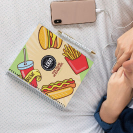 Personaliseer zakelijke Logo | Hamburger Hotdog-th Notitieboek