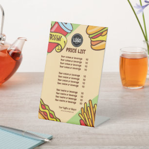 Personaliseer zakelijke Logo Hamburger Hotdog-th Reclamebord Met Voetstuk