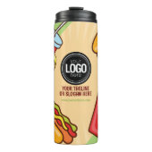 Personaliseer zakelijke Logo | Hamburger Hotdog-th Thermosbeker (Voorkant)