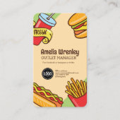 Personaliseer zakelijke Logo | Hamburger Hotdog-th Visitekaartje (Voorkant)