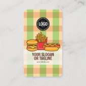 Personaliseer zakelijke Logo | Hamburger Hotdog-th Visitekaartje (Achterkant)
