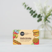 Personaliseer zakelijke Logo | Hamburger Hotdog-th Visitekaartje (Staand voorkant)