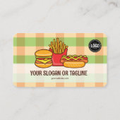 Personaliseer zakelijke Logo | Hamburger Hotdog-th Visitekaartje (Achterkant)