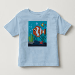 Personaliseer Zeeleven Patroon Vis Krab Zeewier  Kinder Shirts