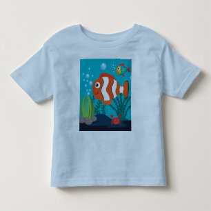 Personaliseer Zeeleven Patroon Vis Krab Zeewier Kinder Shirts