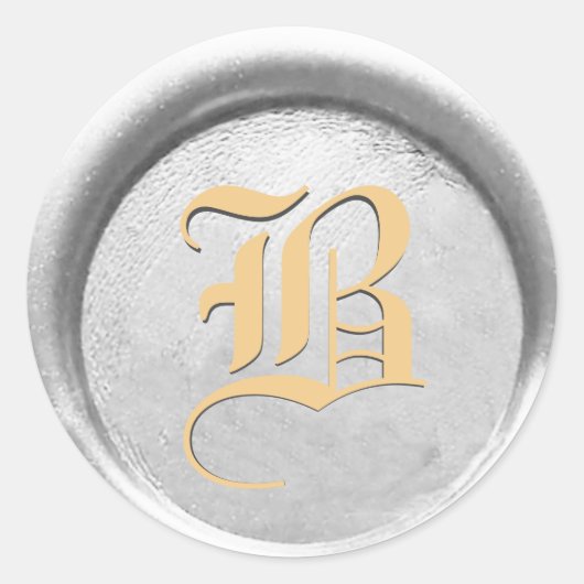 *~* PERSONALISEER Zilveren Gouden Waslakzegel Trou Ronde Sticker (Voorkant)