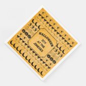 Personaliseer: Zwart/Oranje Halloween Font Art Servetten (Hoek)