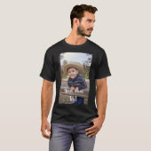 Personaliseer. Zwart Shirt. Voeg je eigen foto en  T-shirt (Voorkant volledig)
