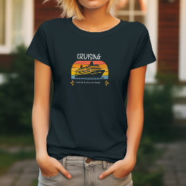 Personaliseer zwarte familie cruise vakantie t-shirt