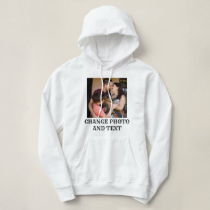 Personaliseer Zwarte Witte Kat Liefhebber Familie  Hoodie
