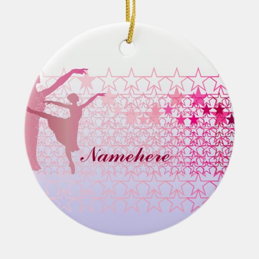 Personaliseerbaar: Ballerina Keramisch Ornament (Voorkant)