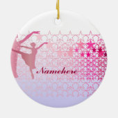 Personaliseerbaar: Ballerina Keramisch Ornament (Achterkant)