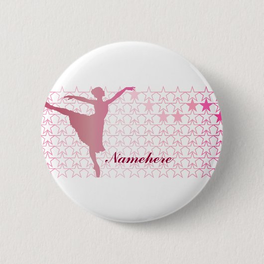 Personaliseerbaar: Ballerina Ronde Button 5,7 Cm (Voorkant)