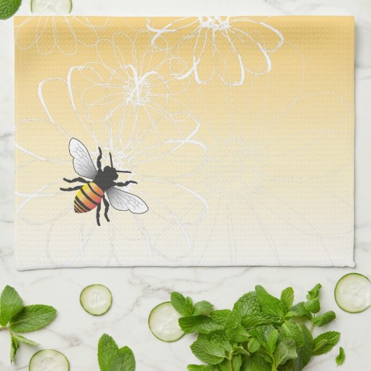 Personaliseerbaar: Bijen Theedoek (Gevouwen)