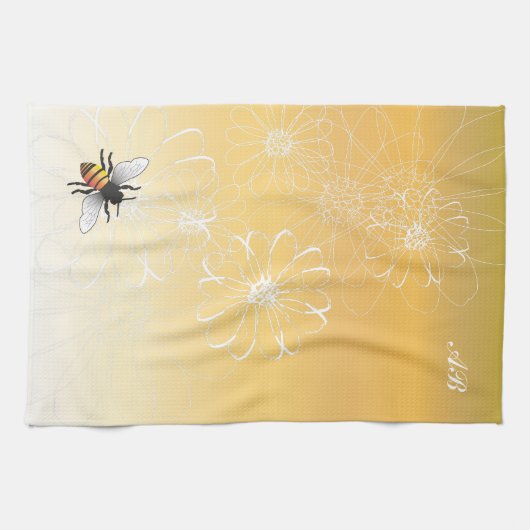 Personaliseerbaar: Bijen Theedoek (Horizontaal)