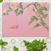 Personaliseerbaar: Blossom en vogel Theedoek (Gevouwen)