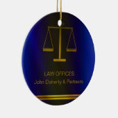 Personaliseerbaar | Elegant Scales of Justice Keramisch Ornament (Rechts)