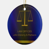 Personaliseerbaar | Elegant Scales of Justice Keramisch Ornament (Links)