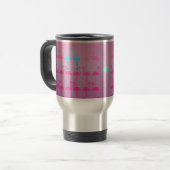 Personaliseerbaar: Flamingo twee Reisbeker (Voorkant links)