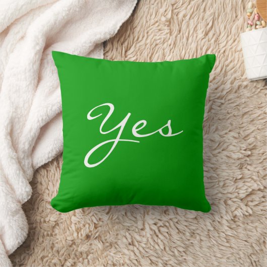 Personaliseerbaar! Fun "JA/NEE" Green & Red Pillow Kussen (Deken)