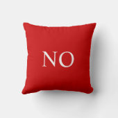 Personaliseerbaar! Fun "JA/NEE" Green & Red Pillow Kussen (Achterkant)