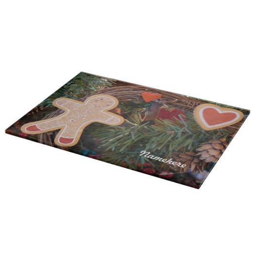 Personaliseerbaar: Gingerbrood Snijplank (Hoek)