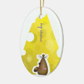 Personaliseerbaar: Grote kaas Keramisch Ornament (Links)