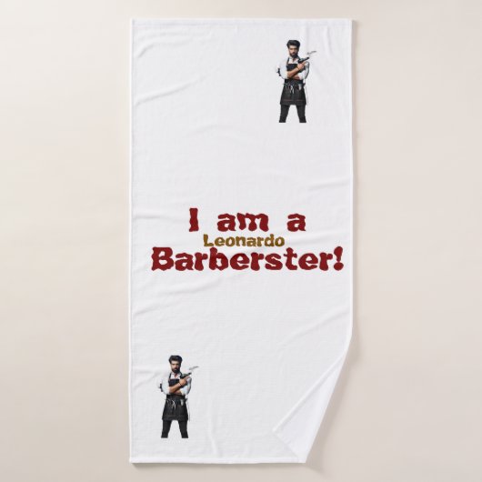 personaliseerbaar Handdoek Barber thema (Badhanddoek)